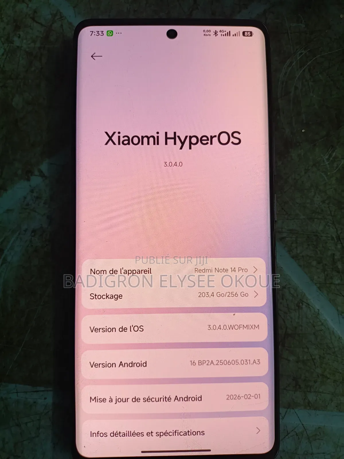 Nouveau Xiaomi Redmi Note 14 Pro 256 GB Noir
