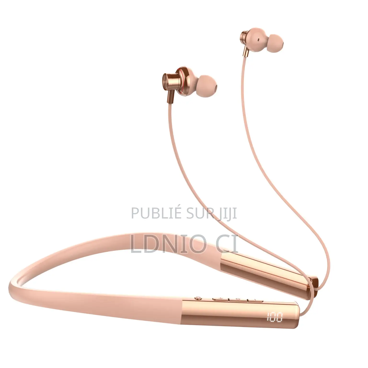 Casque Stéréo Sans Fil, Tour De Cou, Bluetooth N01 Or