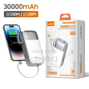 Power Bank Pq30, 30 000 Mah, Charge Rapide 22,5 W