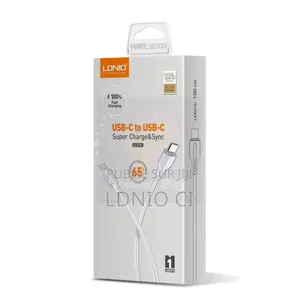 Câble De Charge Rapide Lc121-C : 1 M, 65 W Type-C Vers Type-C