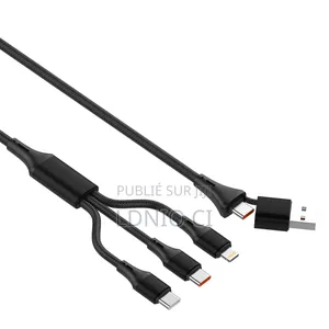 Câble De Charge Rapide Lc97uc, Câble À Charge Rapide 100 W 2 en 3