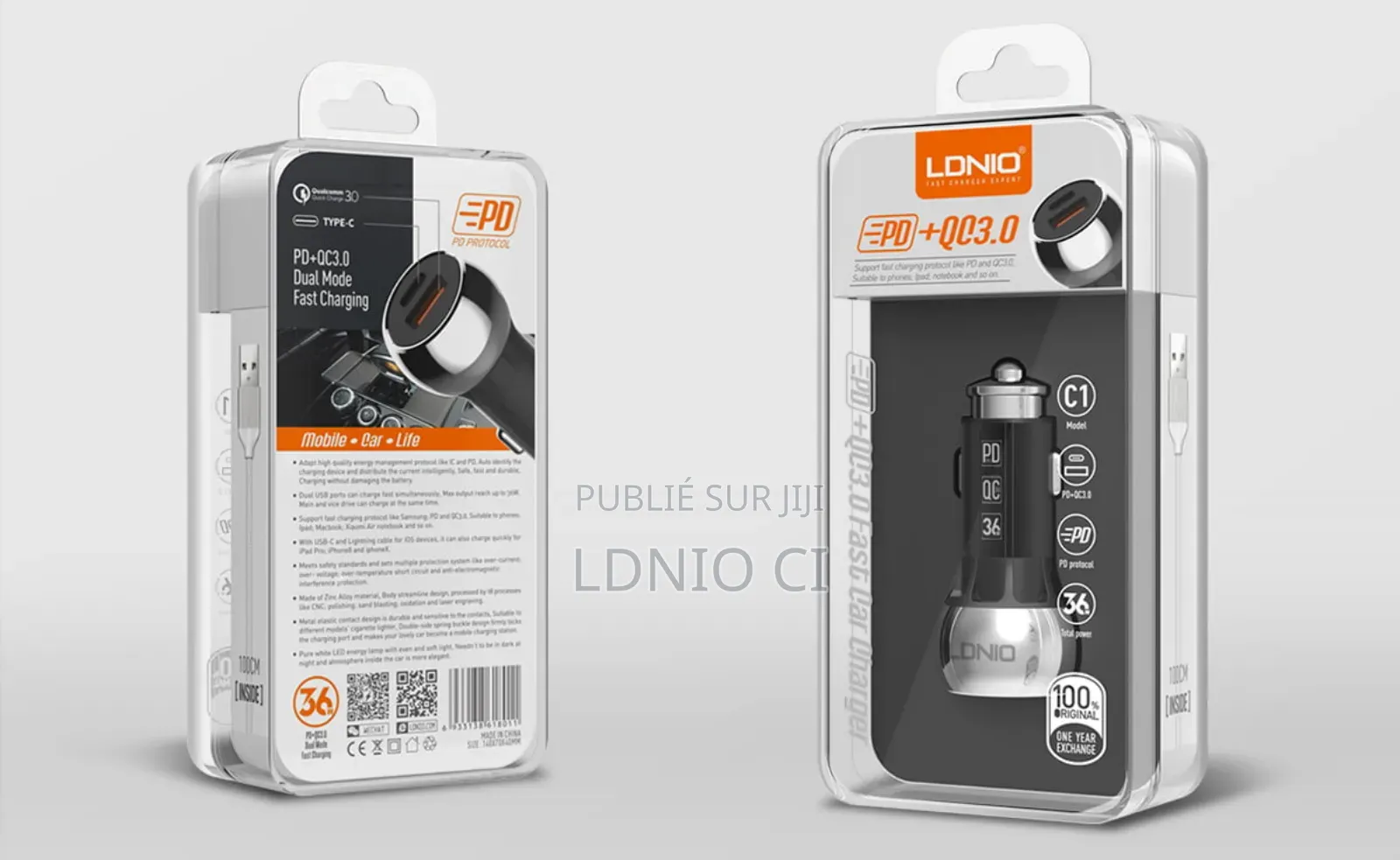 Chargeur De Voiture Ultra-rapide Avec Boîtier En Alliage De Zinc C1