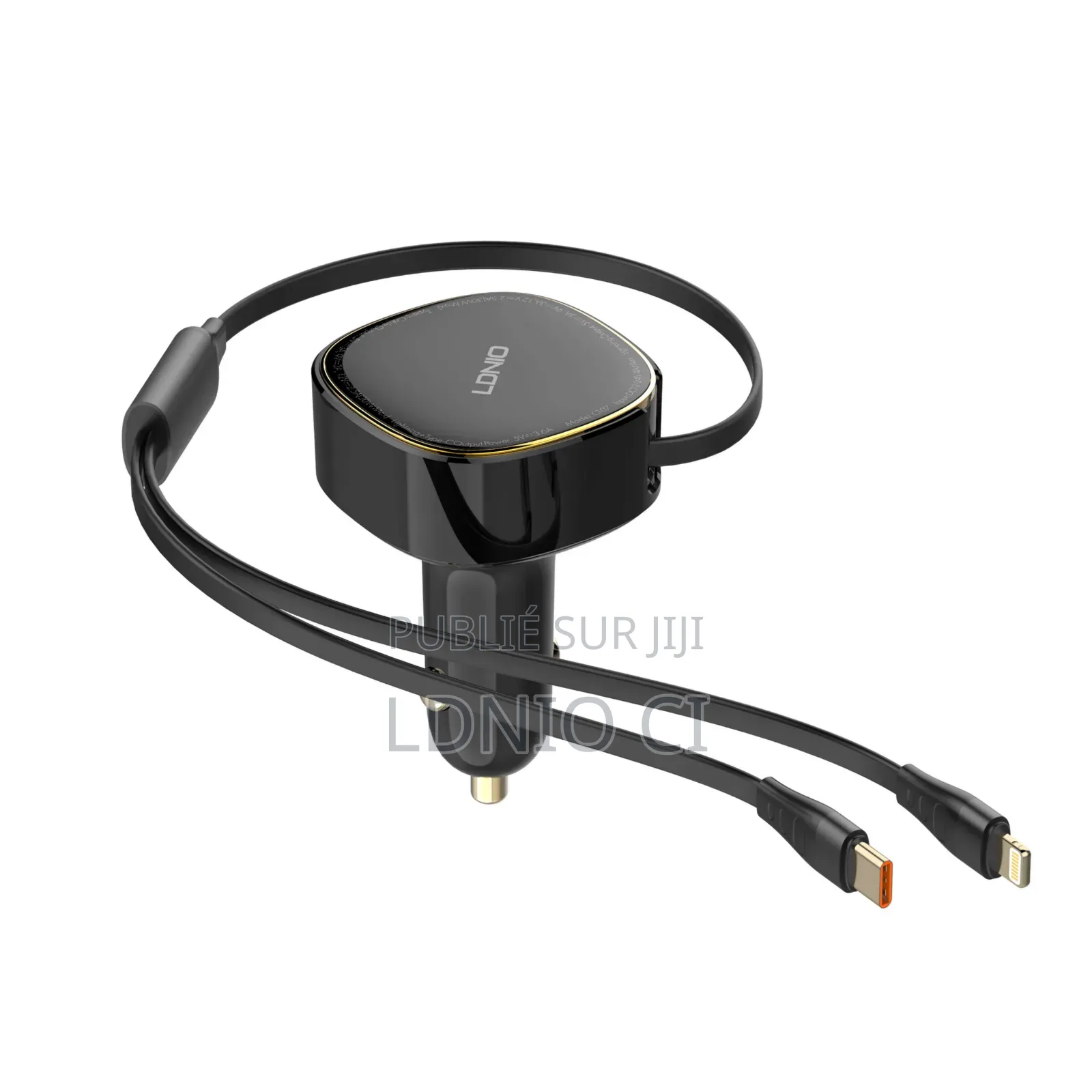 Chargeur De Voiture Ultra-rapide Filaire 30 W Type-c Ou Lightning C107