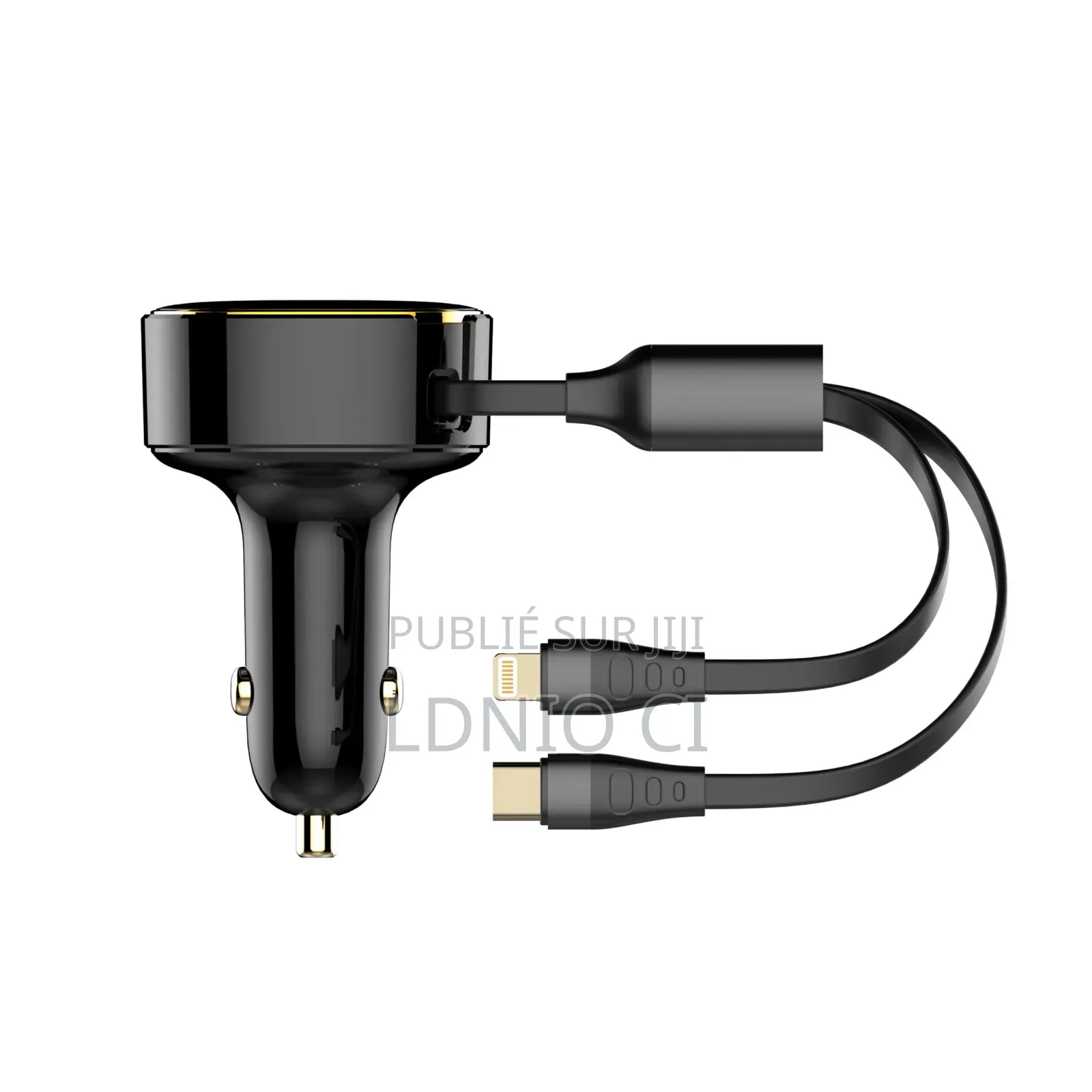 Chargeur De Voiture Ultra-rapide Filaire 30 W Type-c Ou Lightning C107