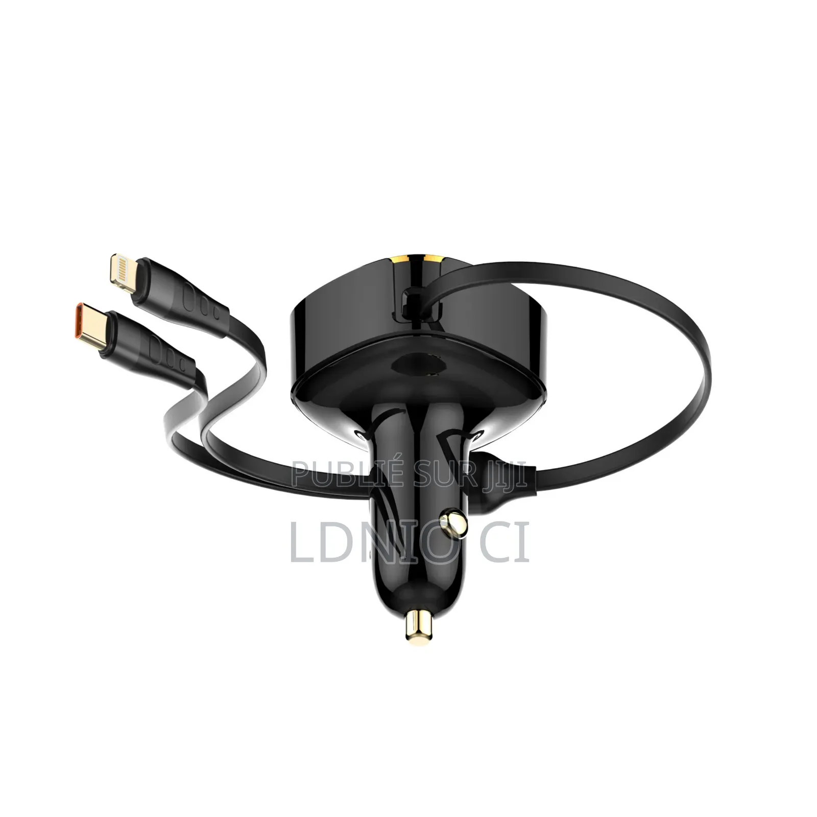 Chargeur De Voiture Ultra-rapide Filaire 30 W Type-c Ou Lightning C107