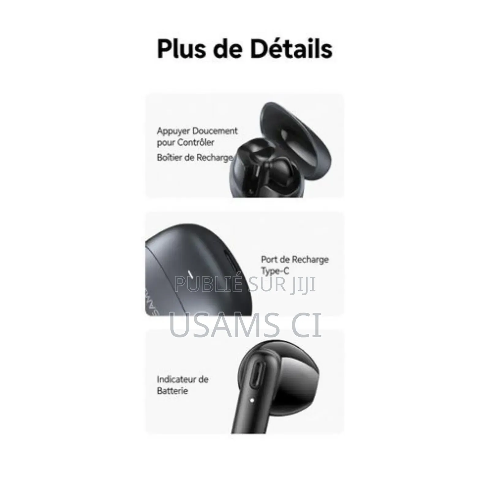 Écouteurs Sans Fil Usams-Ia04 — Série Ia Bt5.3