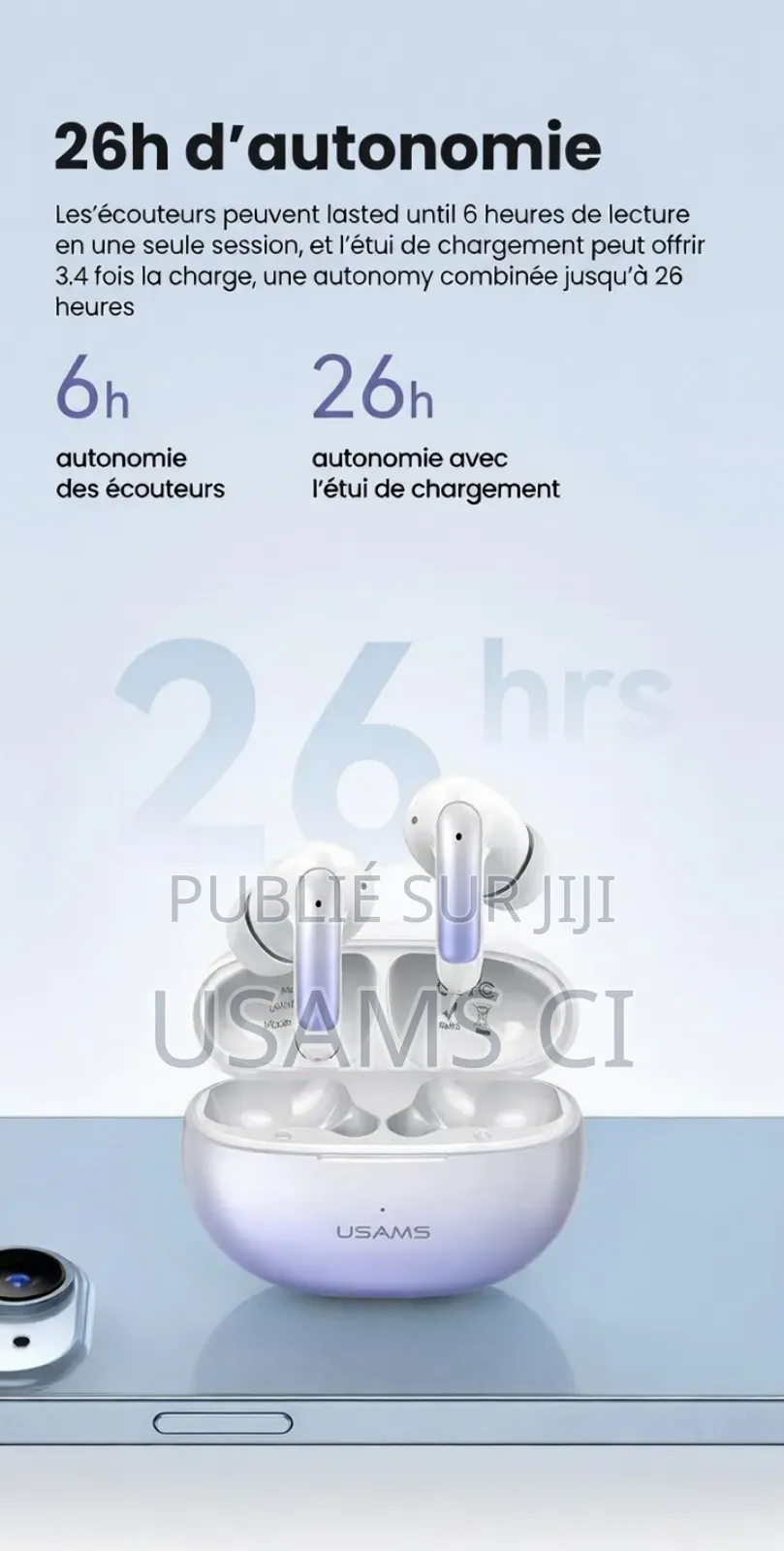 Écouteurs Intra-Auriculaires Sans Fil Us-Xd19 À Double Microphone Enc