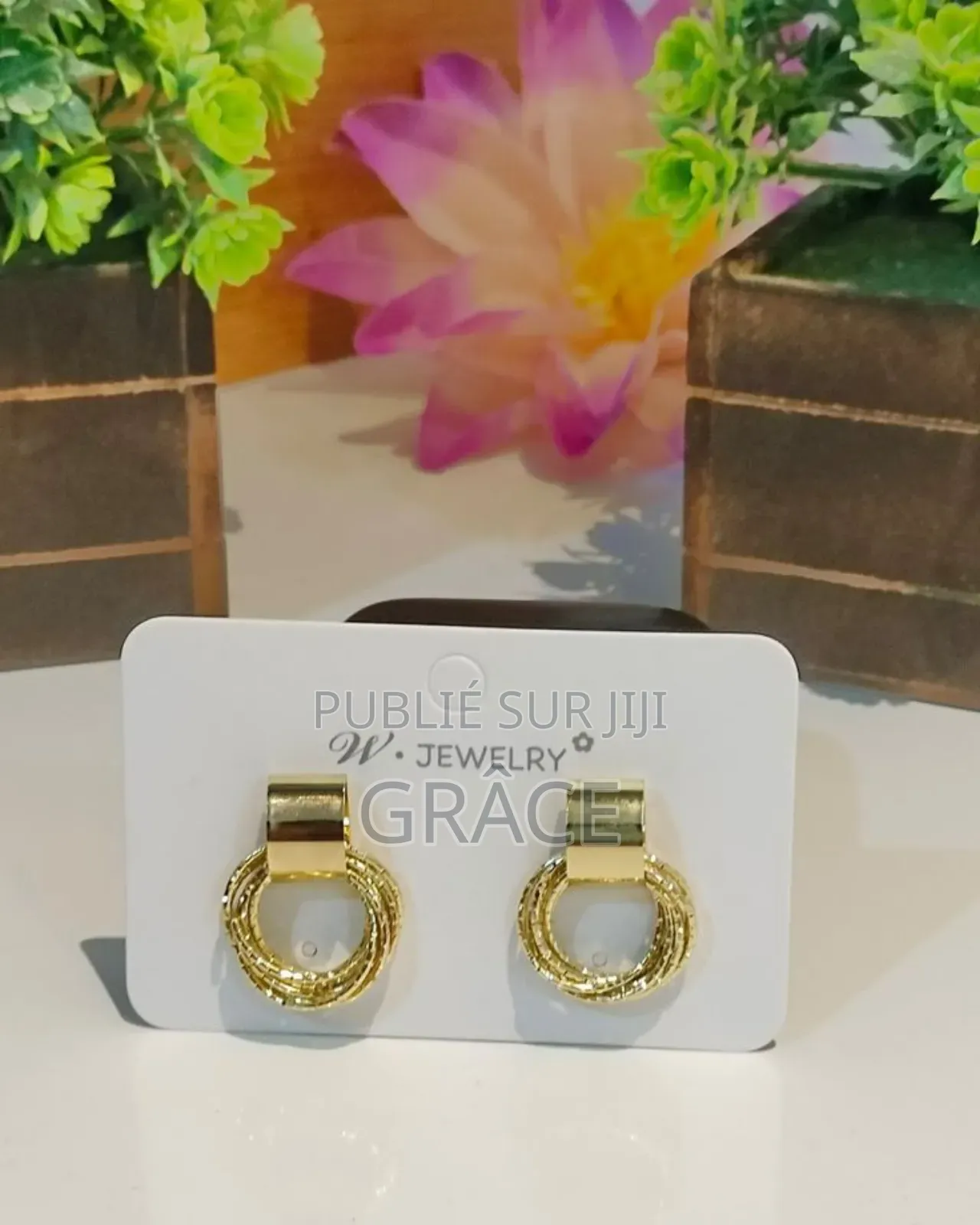 Boucles d'Oreilles en Forme De Petit Cercle