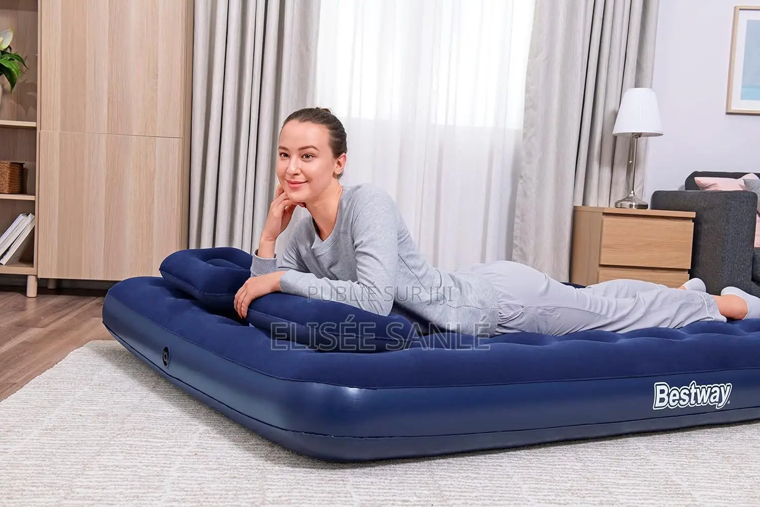 Matelas Gonflable 2 Places + Pompe Offerte
