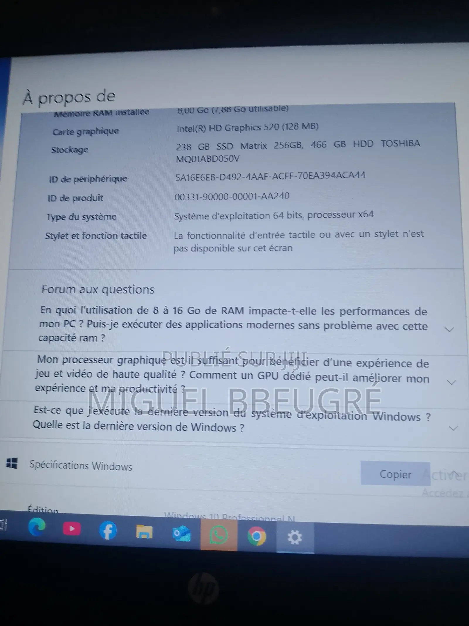 Nouveau HP EliteBook 840 G3 8GB Intel Core i5 HDD 500GB