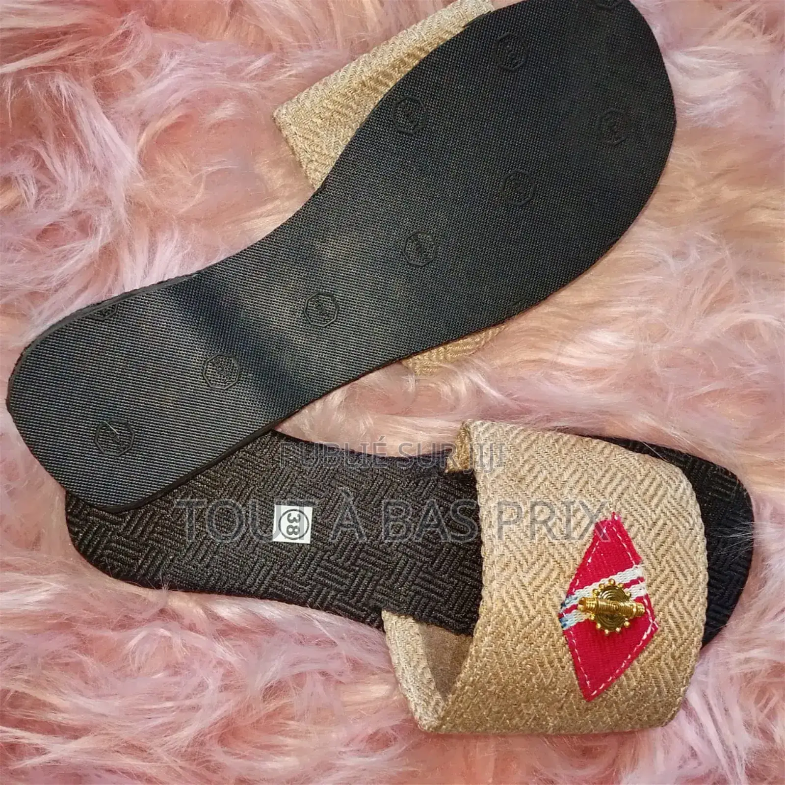 Sandales Femmes en Cuir, Raphia Et Autres
