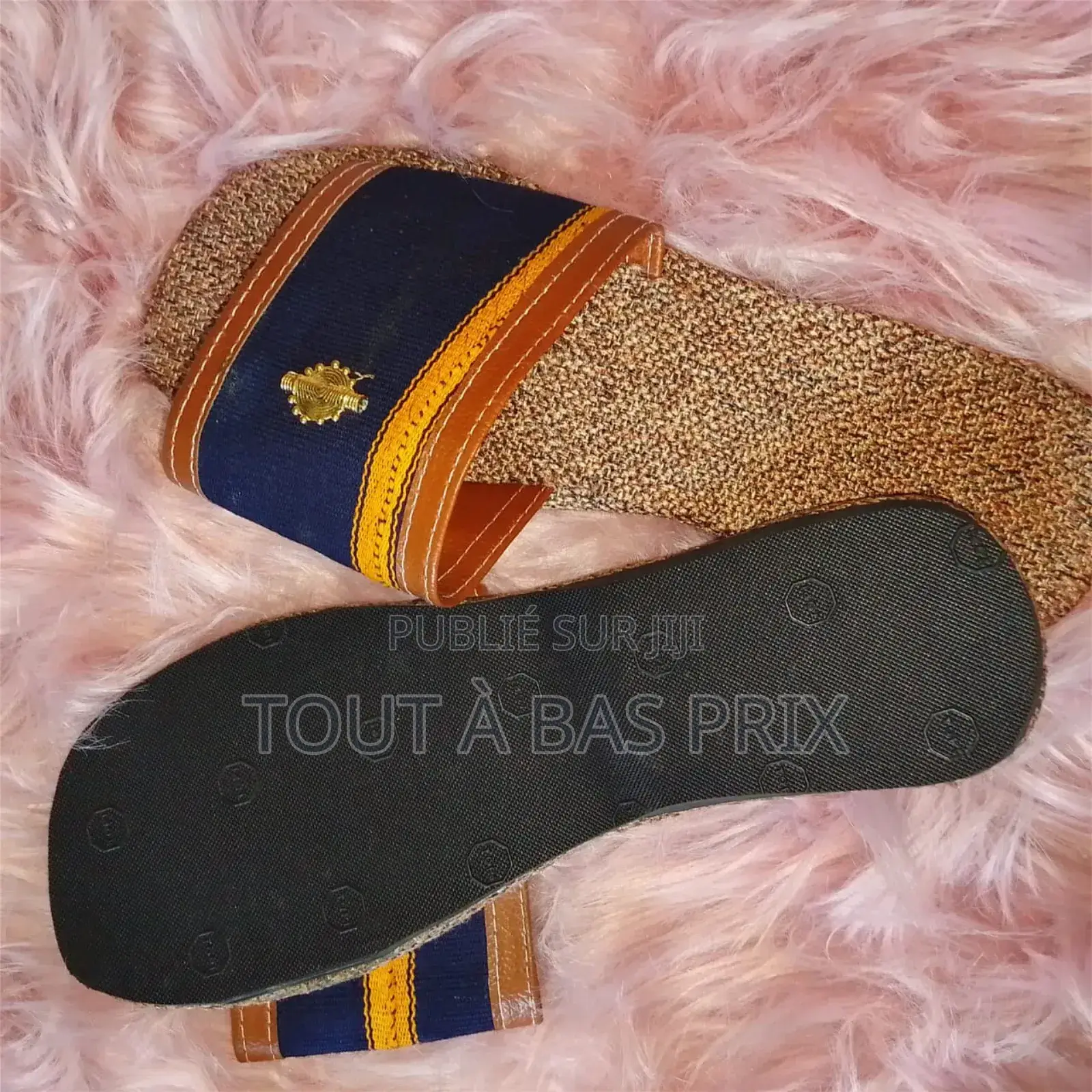 Sandales Femmes en Cuir, Raphia Et Autres