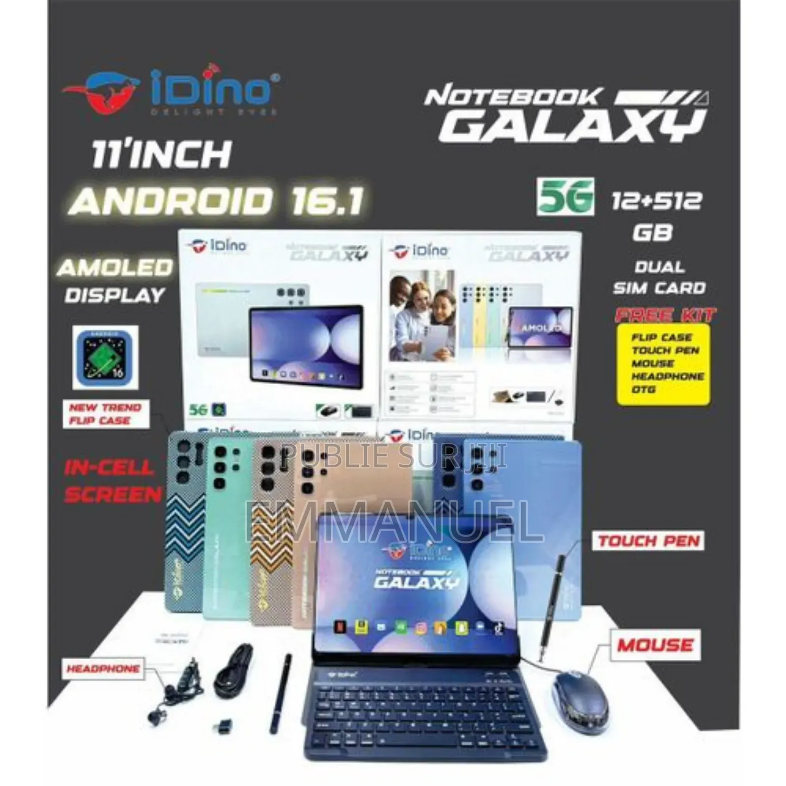 Nouveau Idino Notebook Galaxy 512 GB Autre