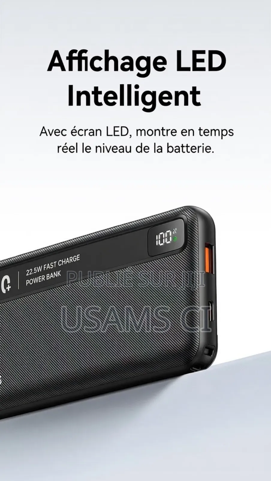 Power Bank Cd263 À Charge Rapide 22,5 W, 10 000 Mah