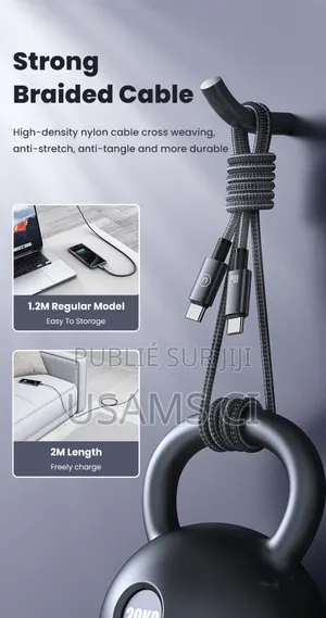 Câble De Charge Rapide Et De Transfert De Données Sj757 Pd 30 W