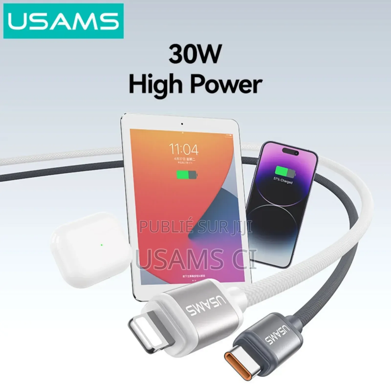 Câble De Charge Rapide Et De Données Sj756 Pd 60 W