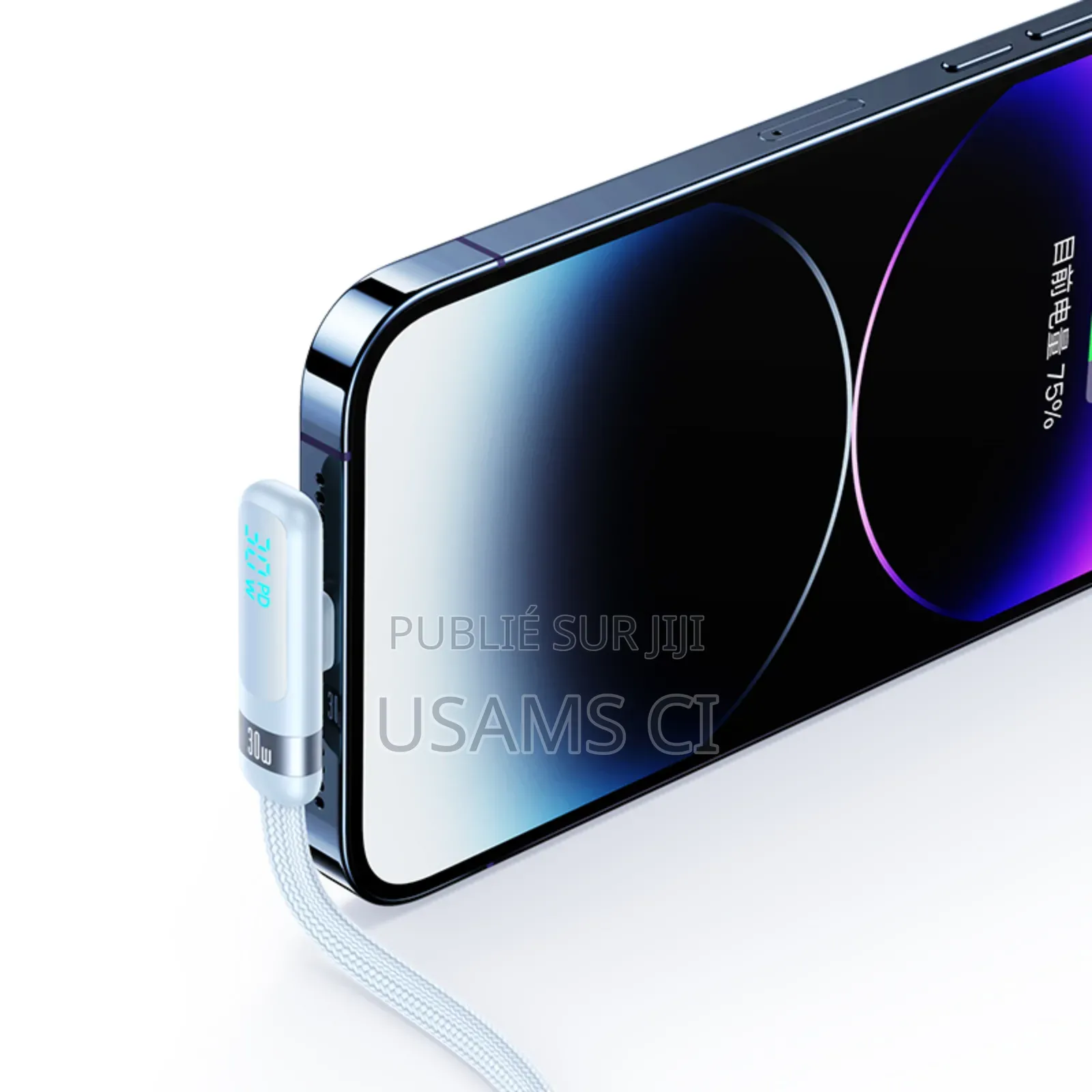 Câble De Charge Rapide Et De Données Us-Sj652 Pd30w Usb-C