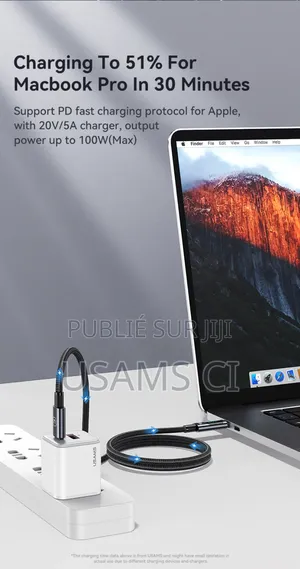 Câble De Charge Rapide Et De Transfert De Données Us-Sj671 Usb-C