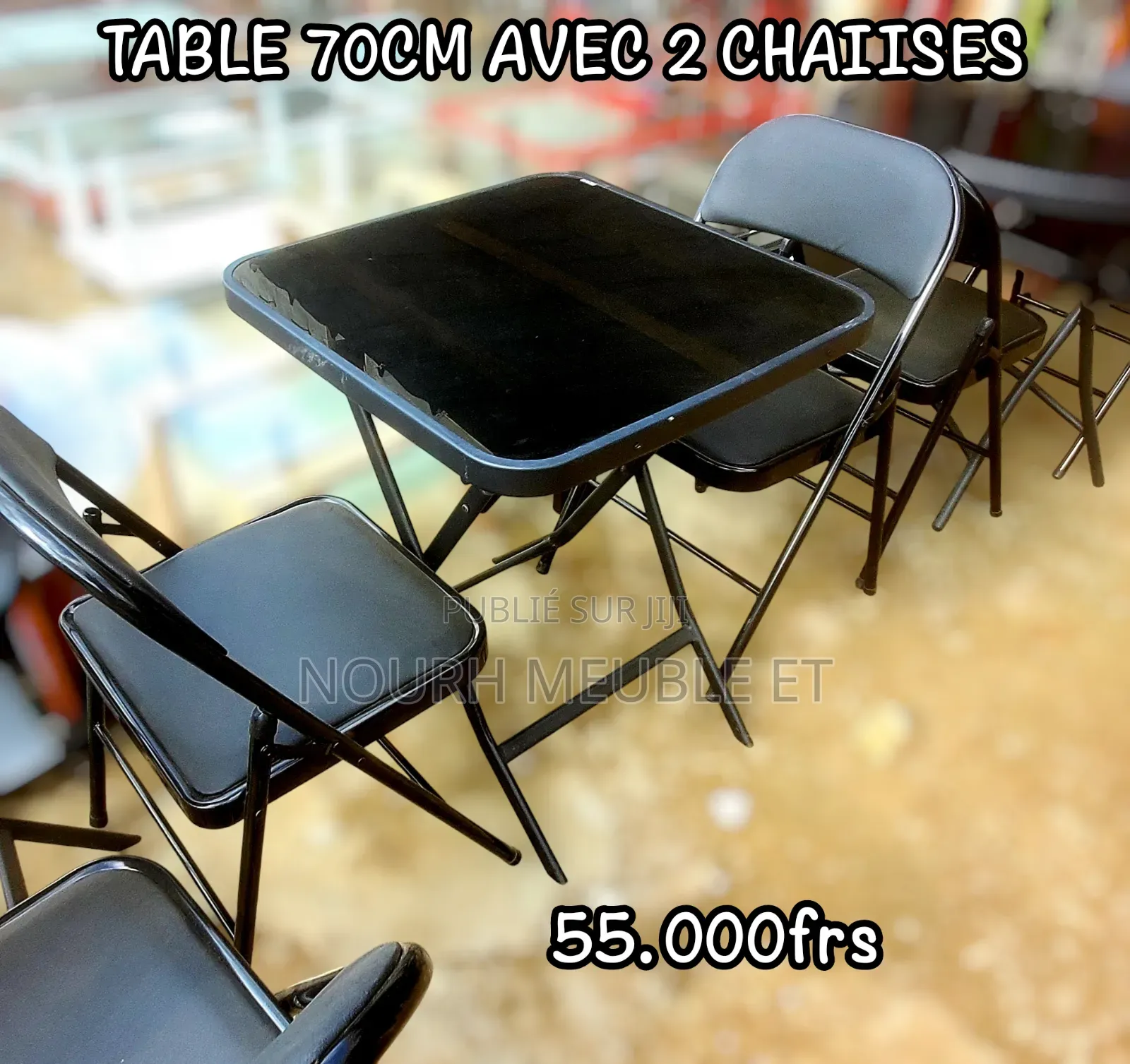 Table 70cm Avec 2 Chaises
