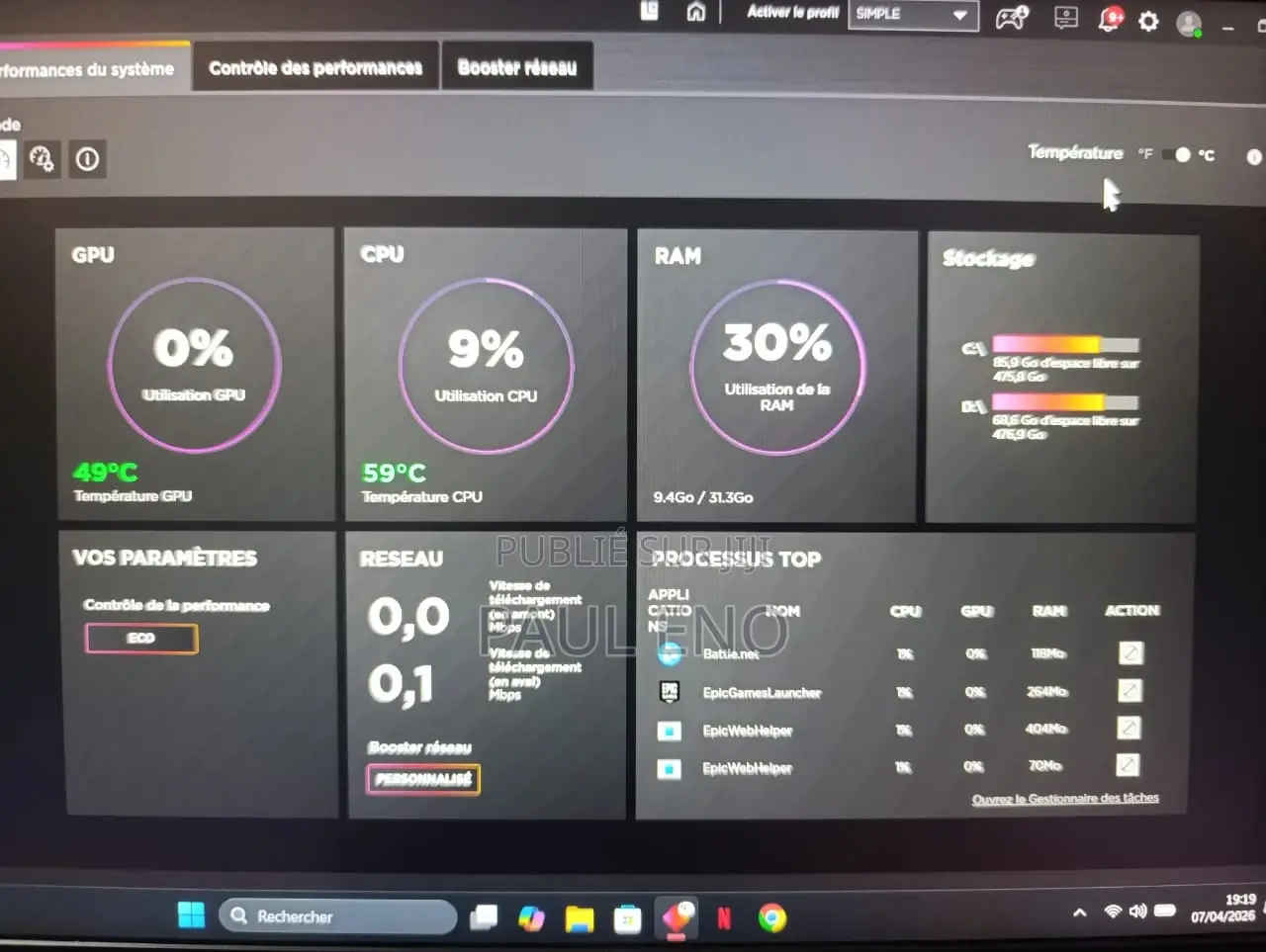 Ordinateur portable HP Omen 15 32GB AMD Ryzen 5 SSD 1T
