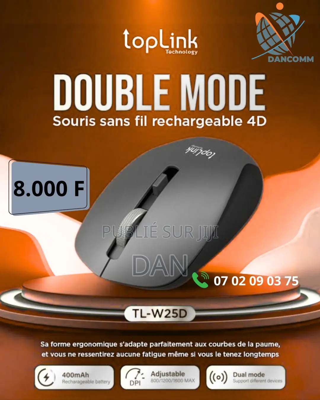 Souris Sans Fil Rechargeable