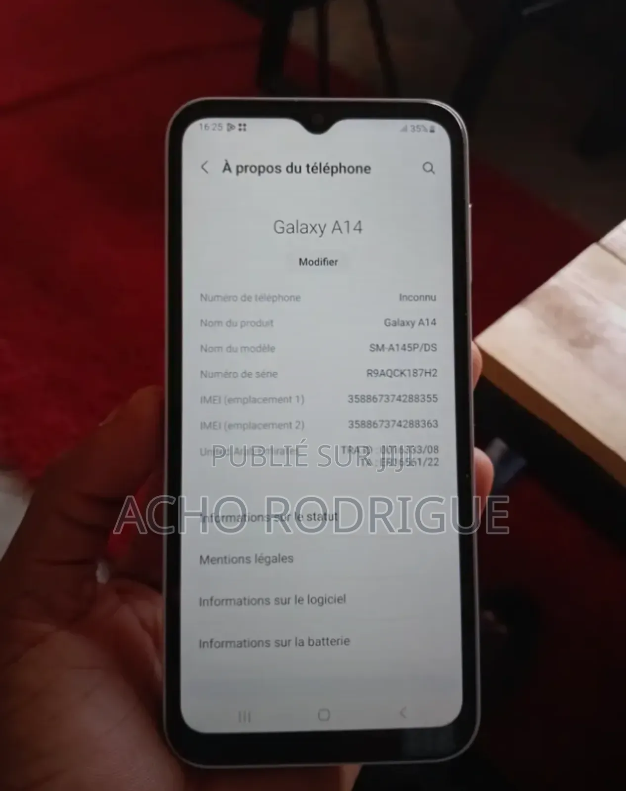 Nouveau Samsung Galaxy A14 128 GB Blanc