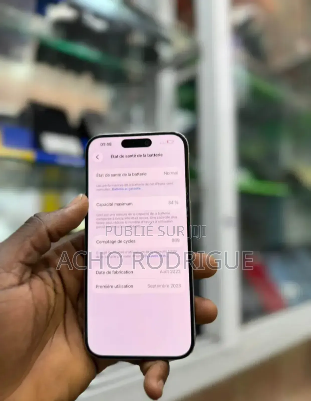 Nouveau Apple iPhone 15 Pro 256 GB Noir