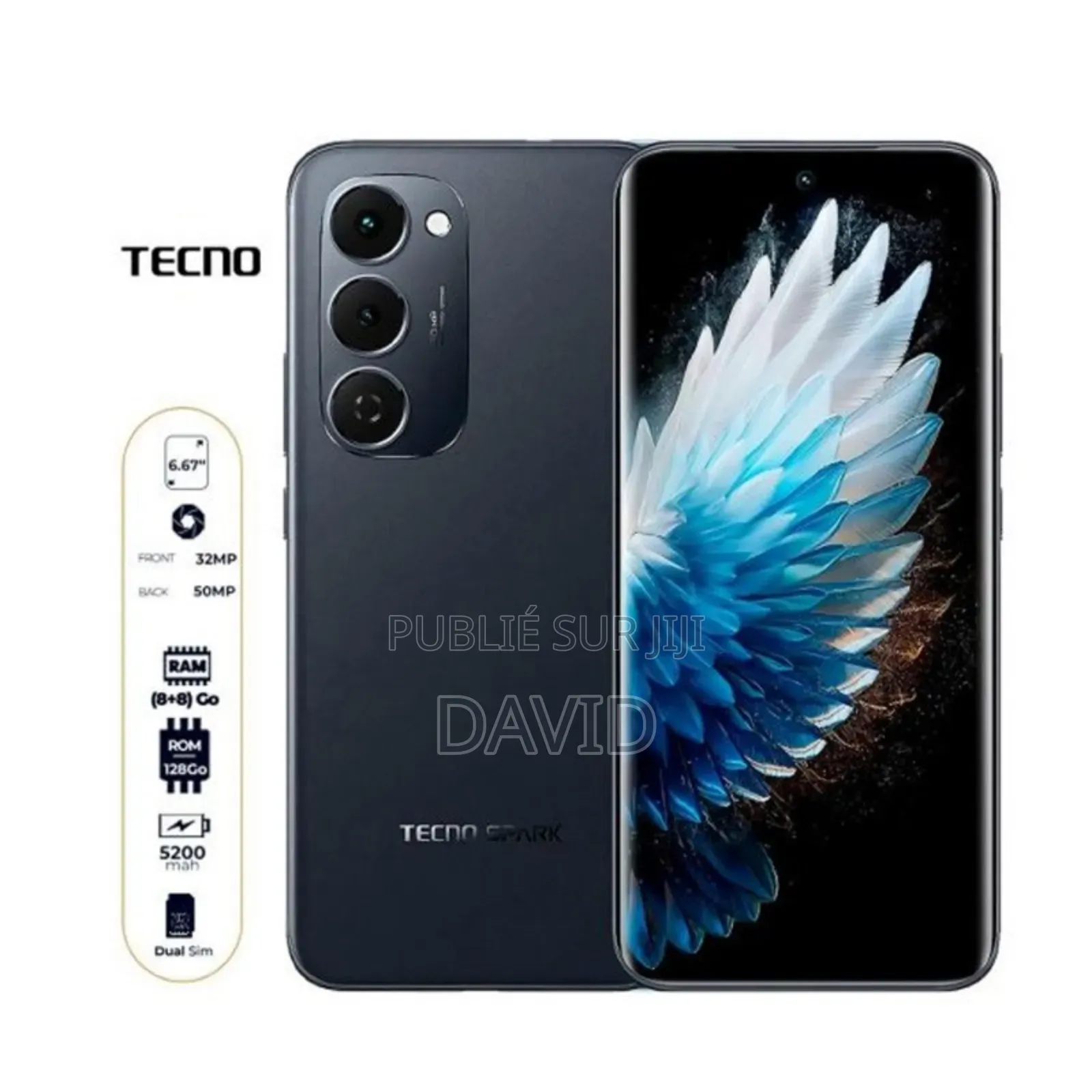 Nouveau Tecno Spark 40 Pro+ 256 GB Noir