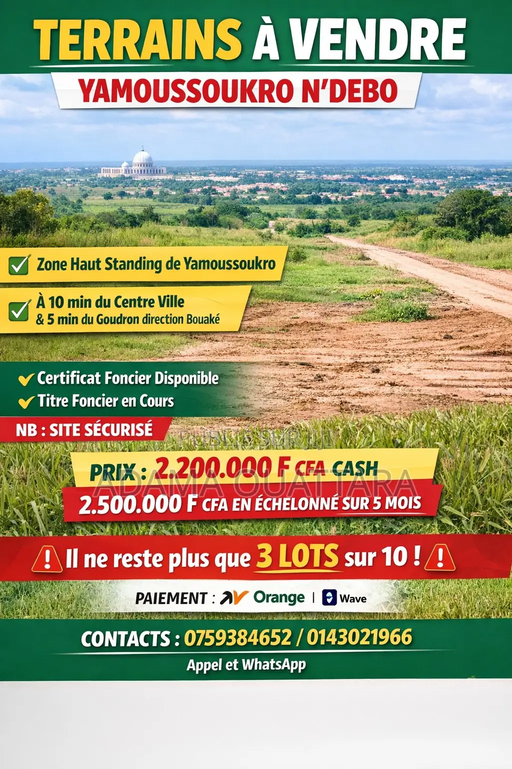 Vente De Terrain À Yamoussoukro