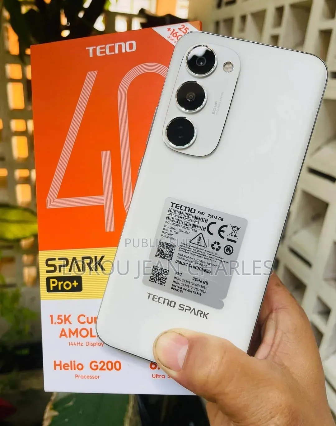 Nouveau Tecno Spark 40 Pro+ 256 GB Blanc
