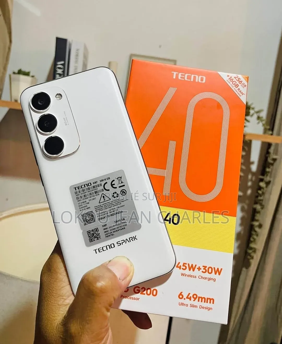 Nouveau Tecno Spark 40 Pro+ 256 GB Blanc