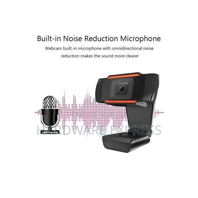 Caméra Web Usb Full Hd 1080p Avec Microphone – Noir Orange