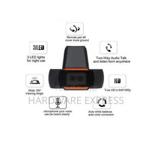 Caméra Web Usb Full Hd 1080p Avec Microphone – Noir Orange