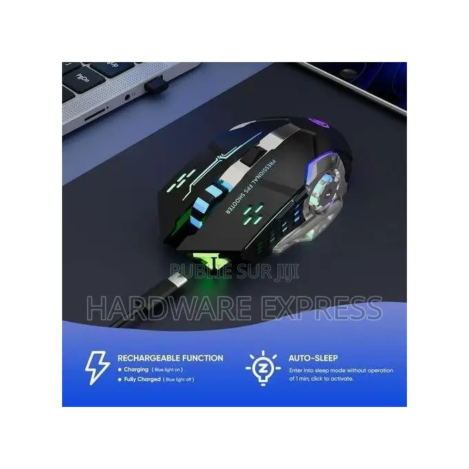 Souris Sans Fil 2.4g Rechargeable 5.2 Bluetooth Silencieuse