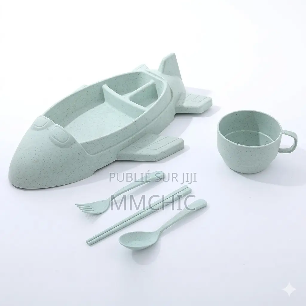 Coffret Couvert Enfant en Forme d'Avion 5pcs