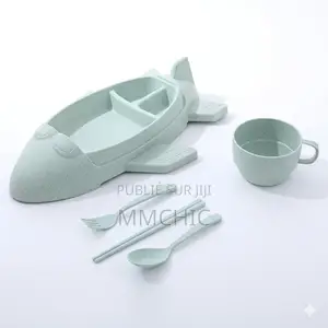 Coffret Couvert Enfant en Forme d'Avion 5pcs