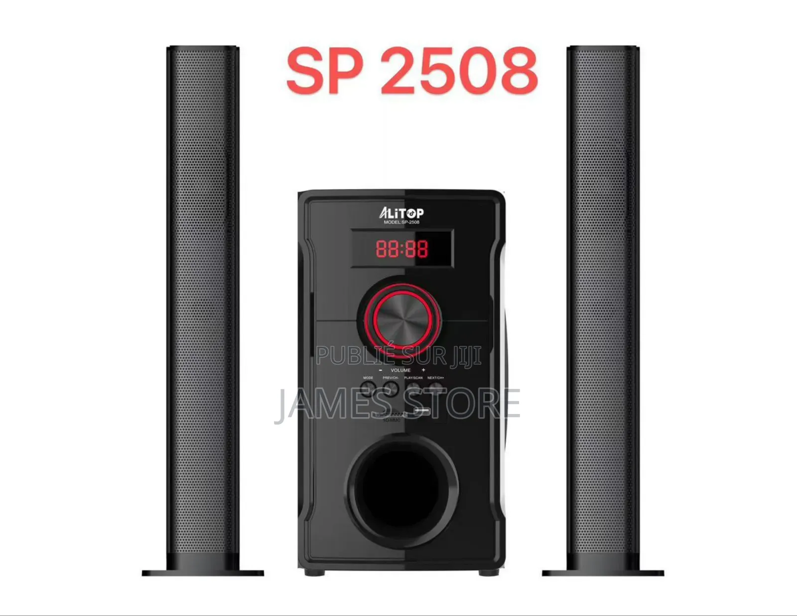 Alitop Woofer Sp-2508 Home Cinéma - Chaîne Hi-Fi - Noir Garantie
