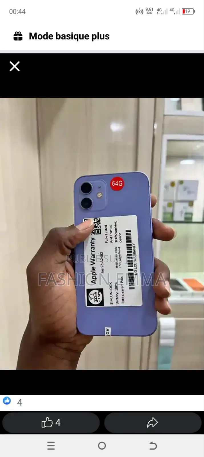 Nouveau Apple iPhone 12 256 GB Bleu