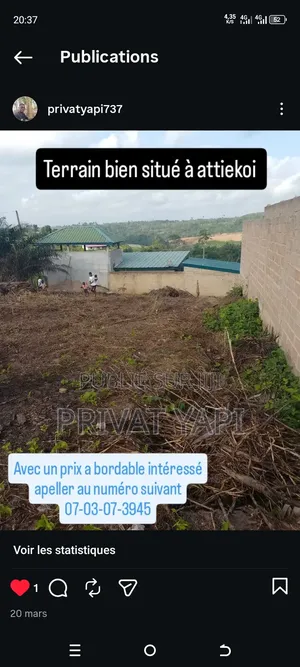 Terrain Bien Situé À Des Prix Abordables Dans La Zone d'Attiekoi