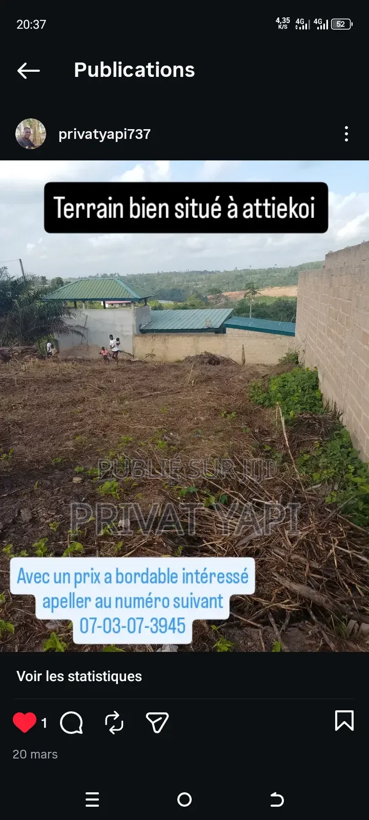 Terrain Bien Situé À Des Prix Abordables Dans La Zone d'Attiekoi