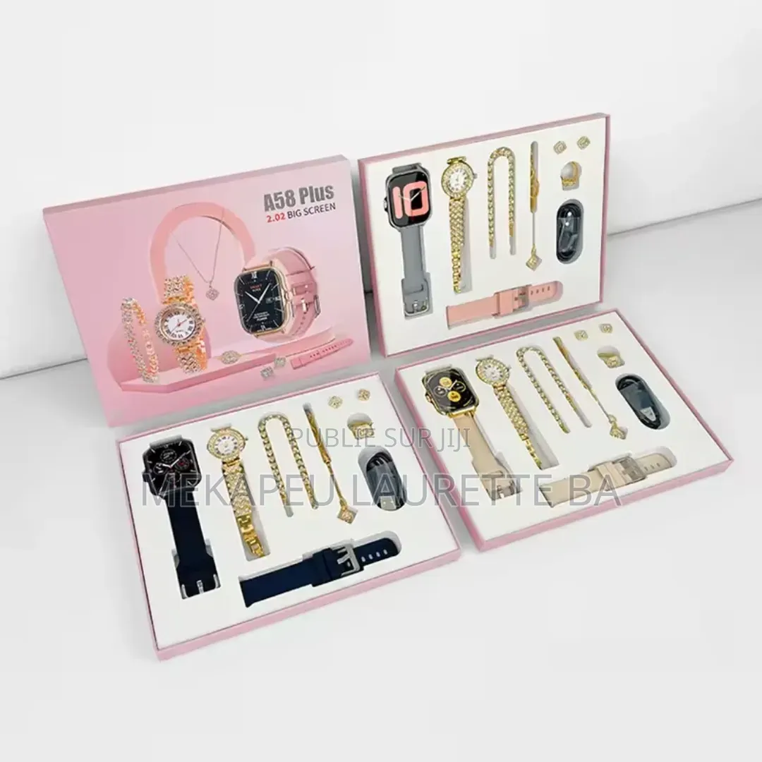 Ensemble Montre Connecté Et Bijoux en Acier Inoxydable