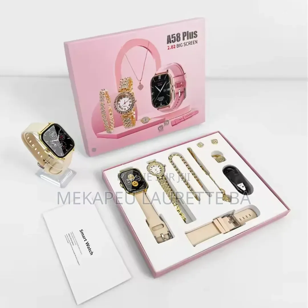 Ensemble Montre Connecté Et Bijoux en Acier Inoxydable