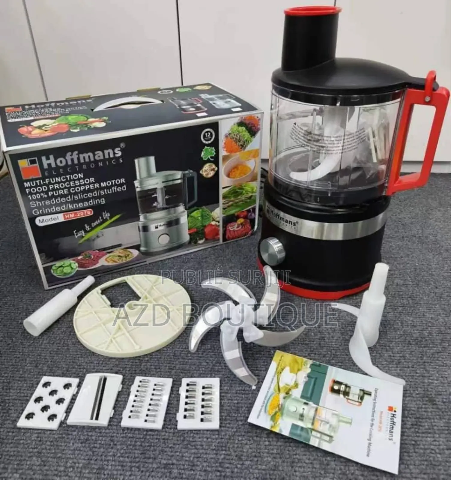 Robot Culinaire 5-en-1 : Hacher, Trancher, Râper, Moudre Et Pétrir