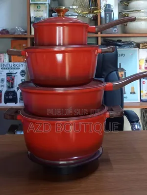 Batterie De Cuisine Granite Osfě – 12 Pièces (Rouge Dégradé)