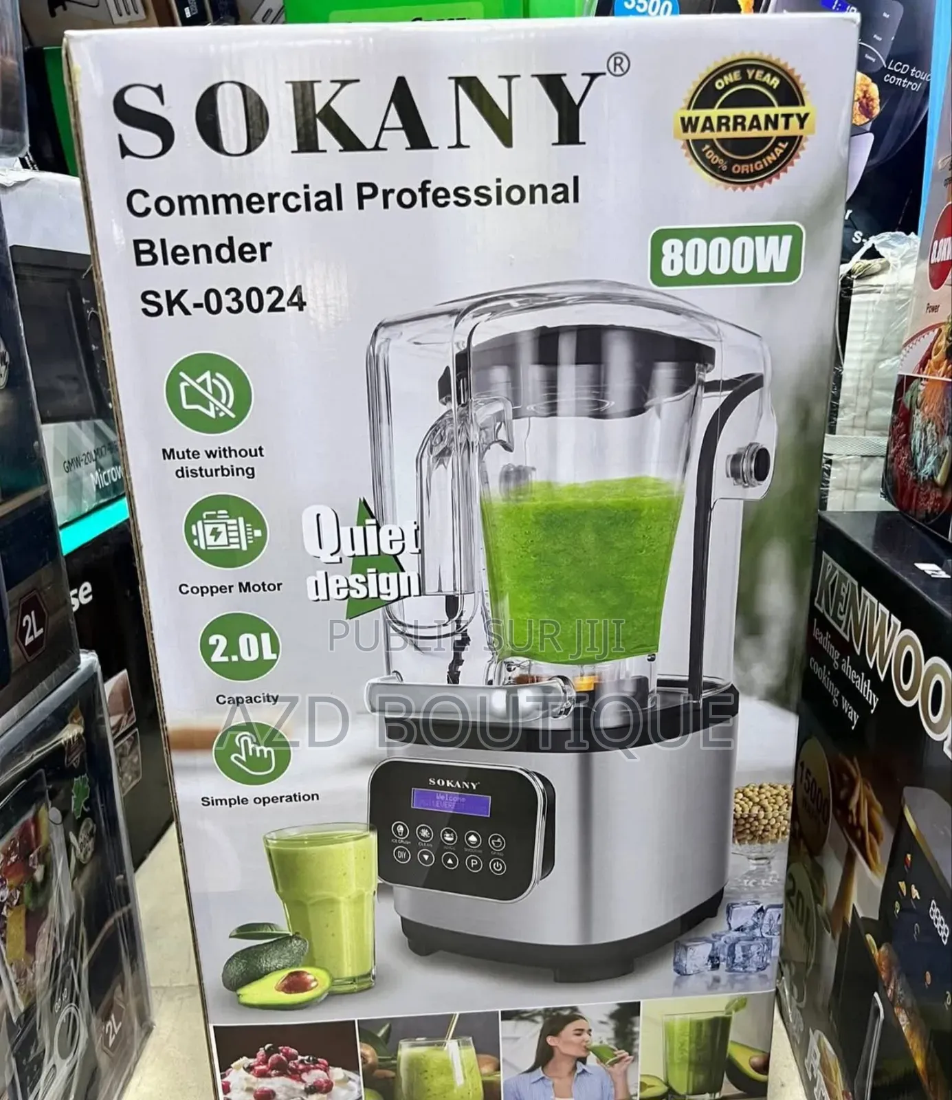 Blender Professionnel Silencieux Sokany 8000w - Neuf