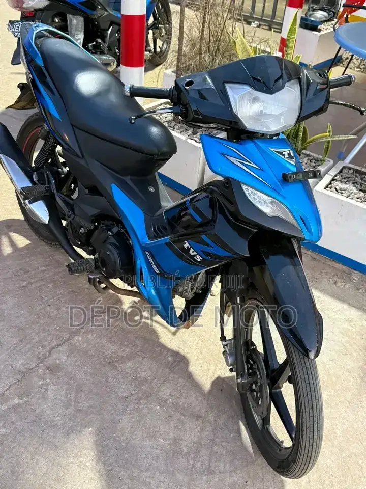 Nouveau TVS Rockz 125 2024 Bleu