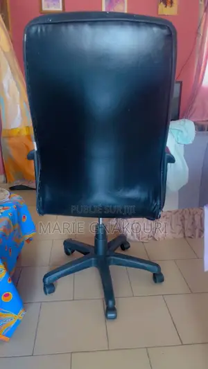 Fauteuil De Bureau en Cuir – Bon État, Léger Défaut Esthétique