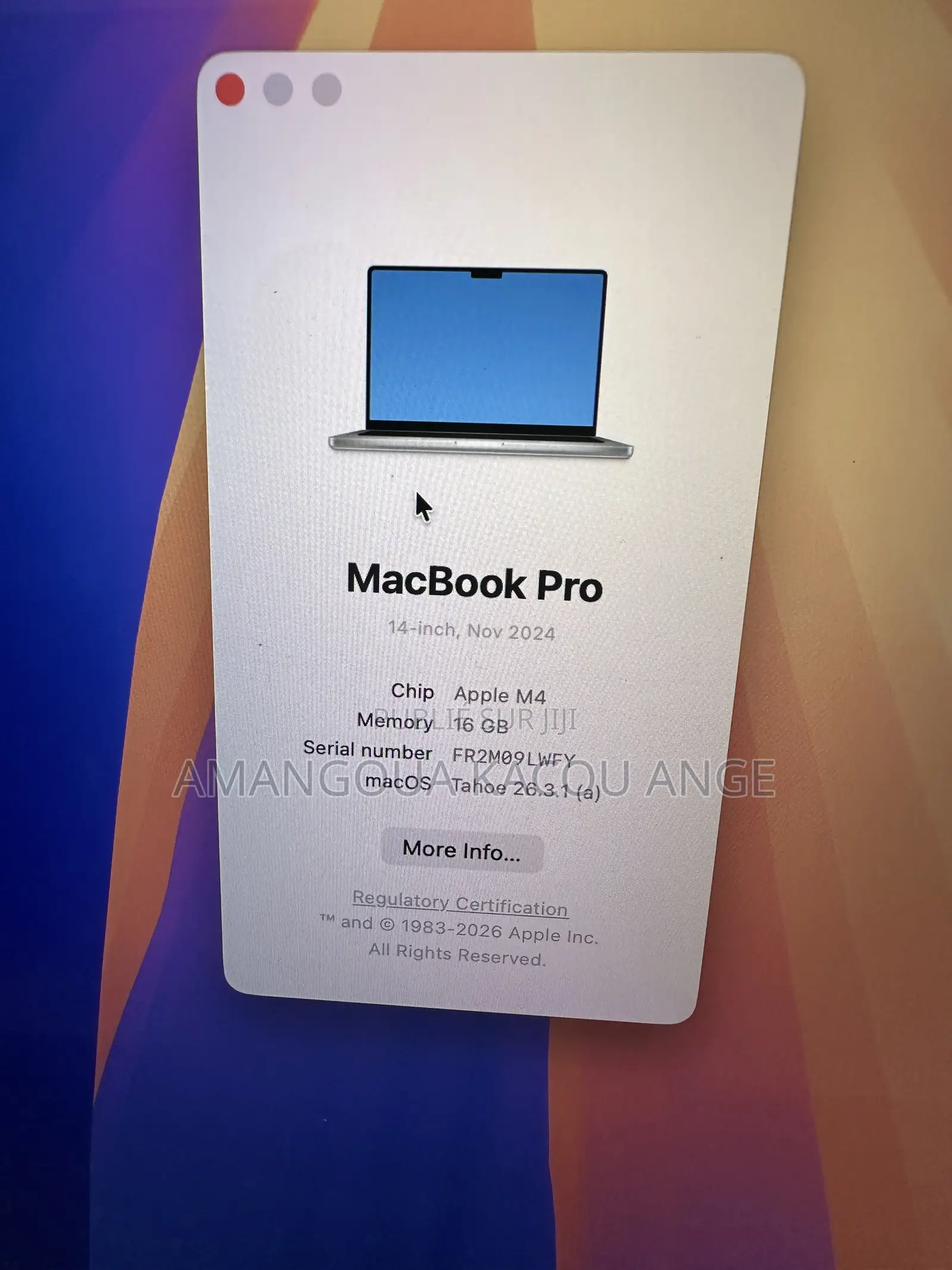 Apple MacBook Pro 2024 M4 14-inch 16GB Apple M4 Pro SSD 512GB