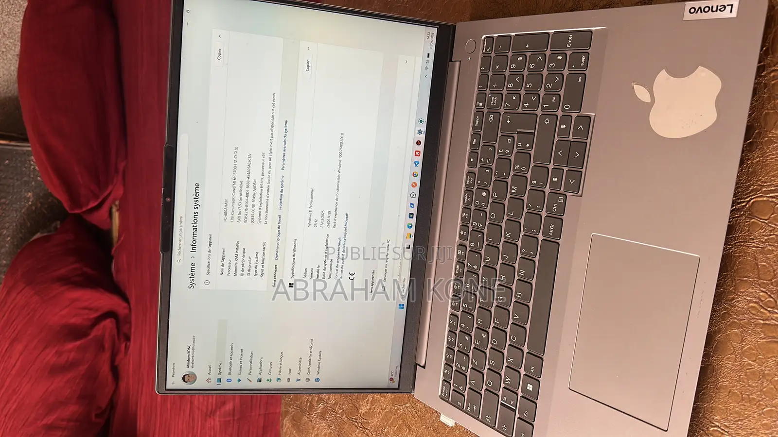 Ordinateur portable Lenovo ThinkBook 15 8GB Intel Core i7 SSD 512GB