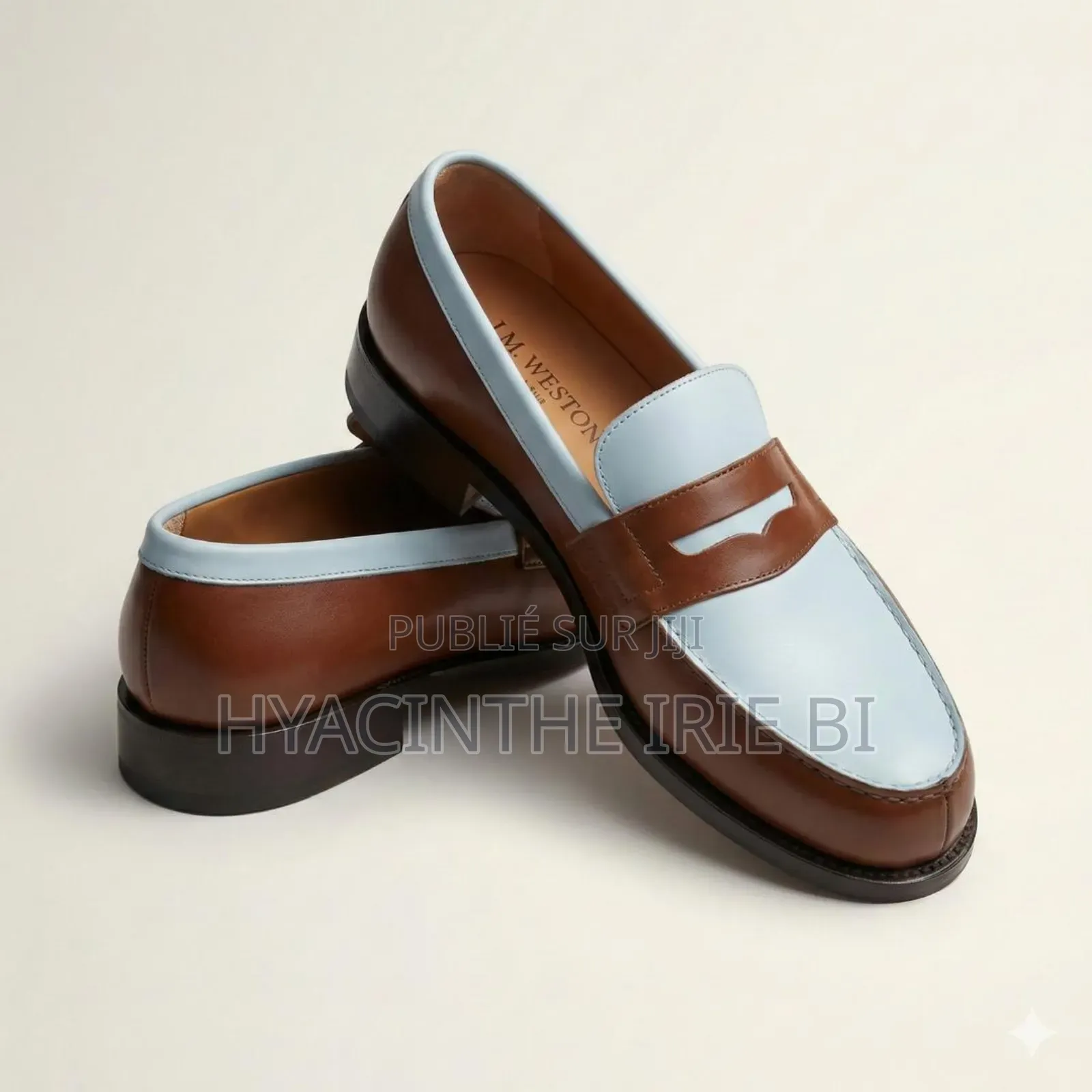 Maucassin Matiere Cuir Deux Thons Authentique Original Qualité